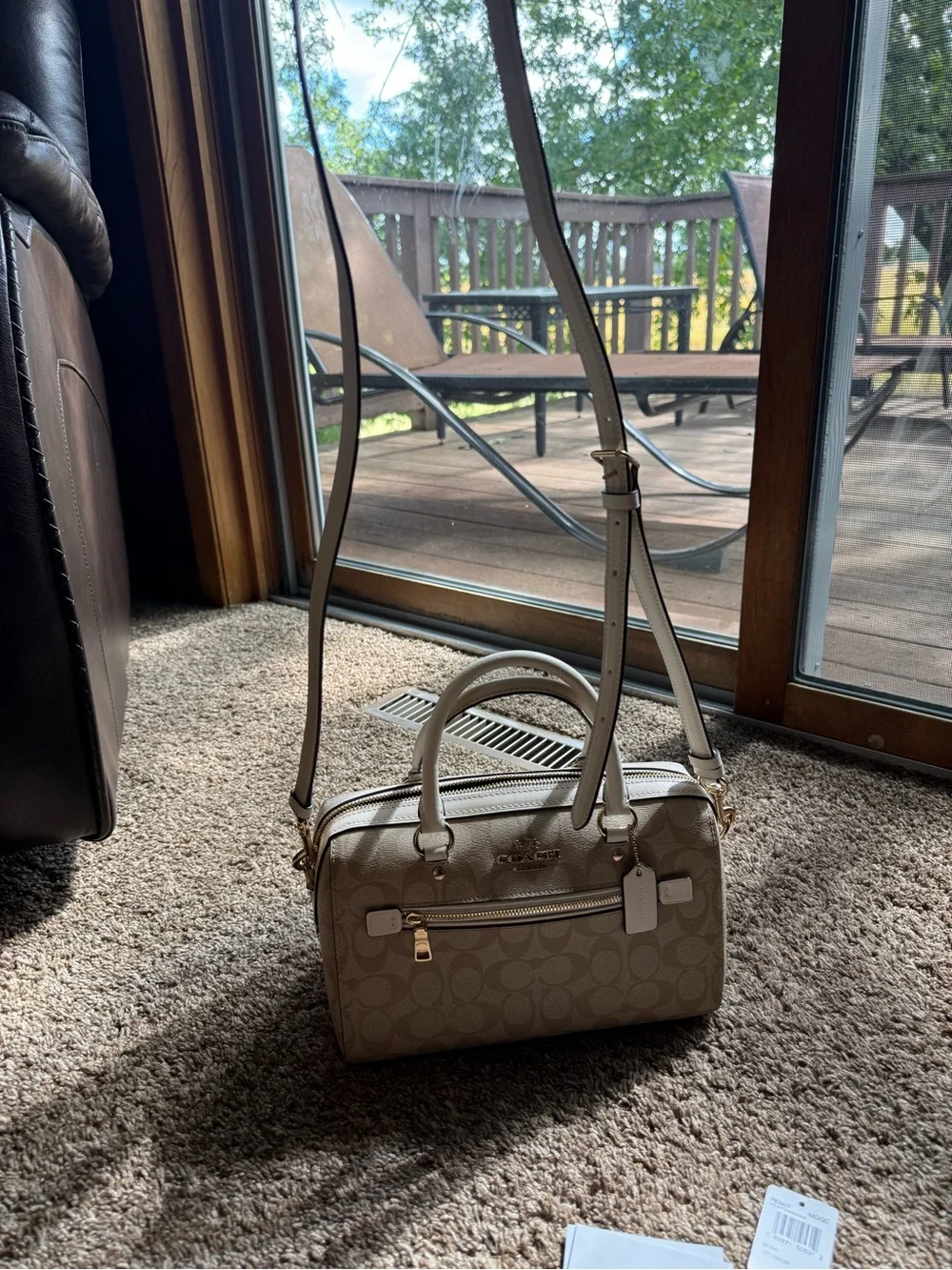 Coach satchel beige